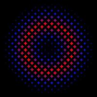 abstract background Blue and red Digital Halftone Pattern vector