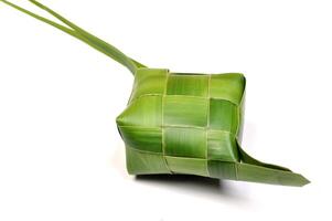 Ketupat a type of dumpling made from rice packed inside photo