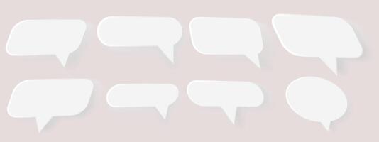 Set of empty speech bubble, text box, chatting box, message box. illustration design. Thinking sign symbol with copy space for text vector