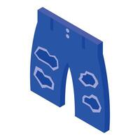 Blue ripped jeans showing fashion style vector