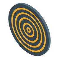 Round target for shooting competition presenting isometrically vector