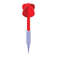 Red dart for playing darts isometric view vector