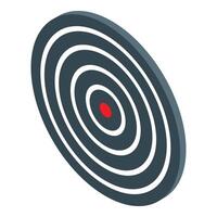 Target with red center point showing marketing goal achievement vector