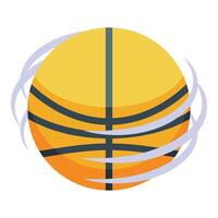 Spinning basketball ball on a white background vector