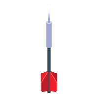Metal dart for playing darts isometric view vector