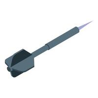 Military rocket launcher attacking with fire trail isometric icon vector