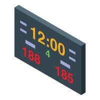 Basketball scoreboard is showing time and score of basketball game vector