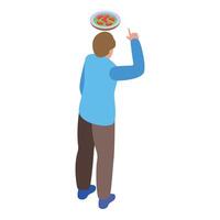 Man choosing food from restaurant menu deciding what to order vector
