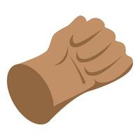Clenched fist showing strength and power vector