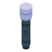 Professional studio microphone is broadcasting sound vector
