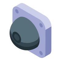 Cctv camera is recording, modern security system protecting office or home, isometric view vector