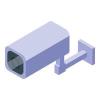 Modern security camera observing in isometric view vector