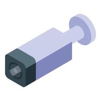 Security camera observing in isometric view vector