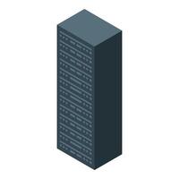 Modern server unit hosting big data storing information vector