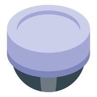 Modern security camera protecting building with surveillance technology vector