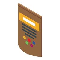 Brown paper package with blank label is waiting for your design vector