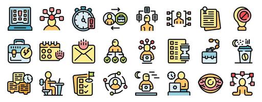 Freelancers working remotely and managing their time. Organizing tasks and collaborating online vector