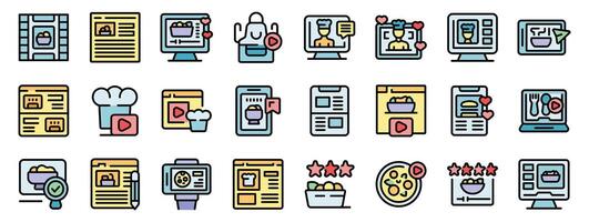 Food bloggers sharing recipes, cooking tutorials and delivering online culinary experiences vector