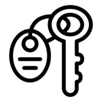 Key with tag icon showing access and security vector