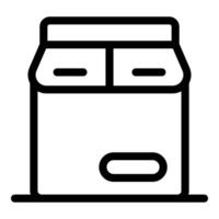 Professional double compartment deep fryer machine line icon vector