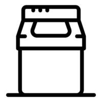 Black outline icon of a multifunction printer for office use vector