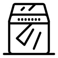 Hand dryer activating with sensor icon outline vector
