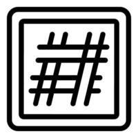 Black hashtag sign showing importance and popularity in social media vector