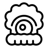 Open clam with pearl inside showing luxury concept vector
