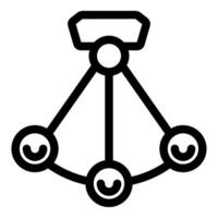 Network topology showing decentralized structure icon vector