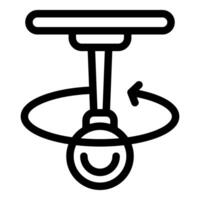 Surveillance camera rotating and recording icon vector outline
