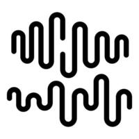 Black and white sound wave lines design element vector