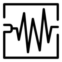 Electrical engineering icon showing alternating current waveform vector