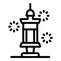 Fireworks exploding over taipei 101 tower in taiwan vector