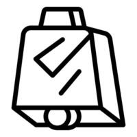 Cowbell icon with bold outline for easy editing vector
