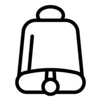Simple notification bell icon with bold outline vector