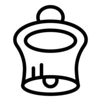 Notification bell icon with bold outline design representing alerting feature vector