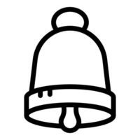 Simple bell icon with bold outline for easy editing vector