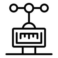 Anemometer showing wind direction and speed icon vector