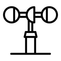 Anemometer measuring wind speed and direction icon vector