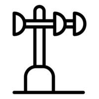 Anemometer measuring wind speed and direction icon vector
