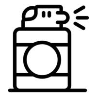 Gas lighter making fire with empty space for logo design vector