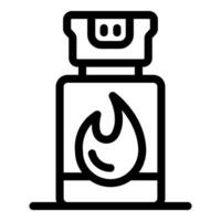 Pocket lighter with burning flame showing power icon showing concept of fire starter vector
