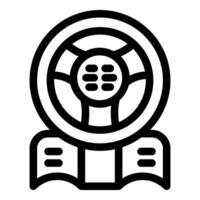 Game steering wheel icon representing gaming controller for video game consoles vector