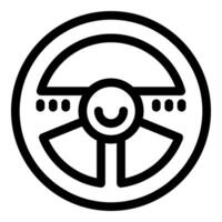 Car steering wheel with buttons for controlling music and media vector