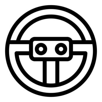 direccion rueda símbolo con botones controlador multimedia sistema para conductores vector