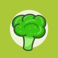 fresh broccoli vegetable design in a cute style vector