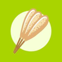 Design of a traditional Indonesian snack called sempol which is still warm and looks delicious drawn in a simple style vector