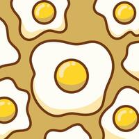 A fried egg design that looks delicious is drawn in a simple style vector