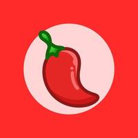 A chili design that looks cute and spicy vector