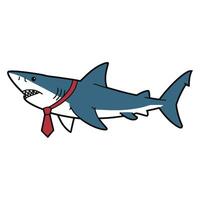 Shark Illustration with a Business Twist vector